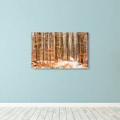 Schitterend winterbos met sneeuw canvas afdruk (Insitu (Houten vloer))
