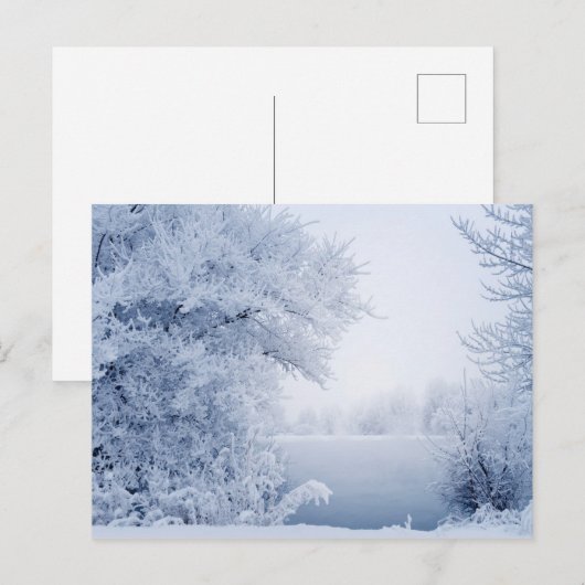 Schitterend winterlandschap briefkaart (Voorkant / Achterkant)
