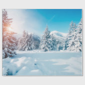 Schitterend winterlandschap in de natuur, verbluff cadeaupapier (Vlak)