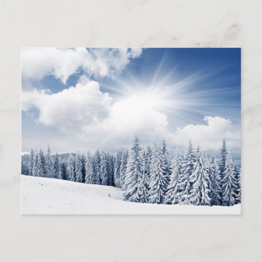 Schitterend winterlandschap met sneeuw briefkaart (Voorkant)