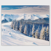 Schitterend winterlandschap met sneeuwbedekte bome cadeaupapier (Vlak)