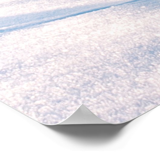 Schitterend winterlandschap met sneeuwbedekte bome poster (Hoek)