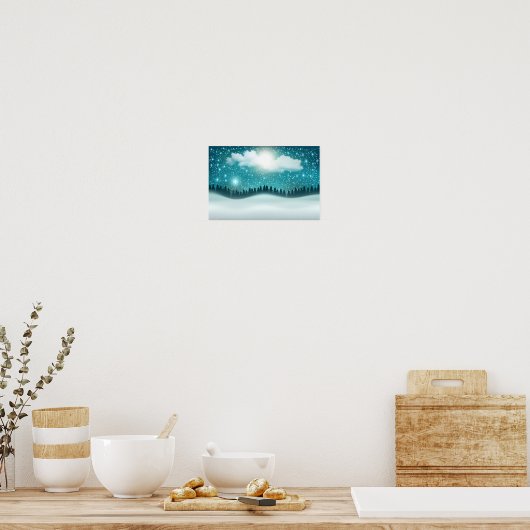 Schitterend winterlandschap poster (Keuken)