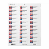 Schitterend wintermeer met herten etiket (Full Sheet)