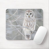 Schitterend wit ontwerp voor de sneeuwknol muismat (Met muis)