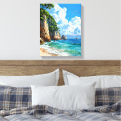 Schitterend Zeegezicht Canvas Afdruk (Insitu (Slaapkamer))