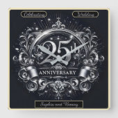 Schitterend Zilver: 25ste jubileum Vierkante Klok (Voorkant)