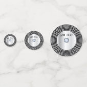 Schitterend zilver Diamond persoonlijk design Confetti (Achterkanten)