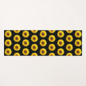 Schitterend zonnebloempatroon op zwart yogamat (Voorkant (horizontaal))