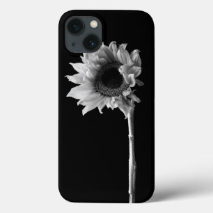 Schitterend zonnebloemportret in zwart-wit Case-Mate iPhone case