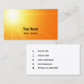  schitterend zonneschijn sinaasappel visitekaartje (Voorkant / Achterkant)