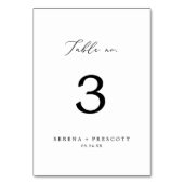 Schitterend zwart Calligrafietnummer Kaart (Voorkant)