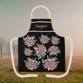 Schitterend zwart en roze Schort van Wildflower Bo