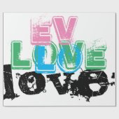Schitterend, ZWART, GROENE, LOVE papier (Vlak)