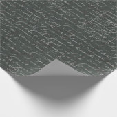 Schitterend zwart Script-omslagpapier met roze roz Cadeaupapier (Hoek)