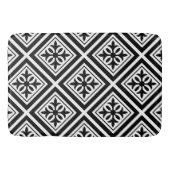Schitterend zwart-wit betegeld  patroon badmat (Voorkant)