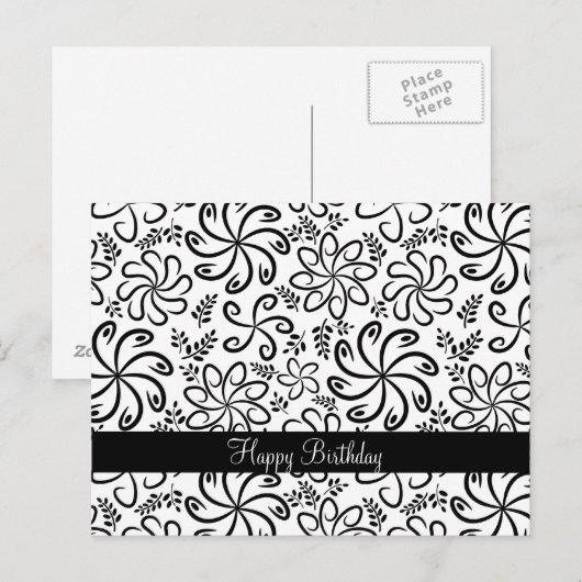 Schitterend zwart-wit Briefkaart (Voorkant / Achterkant)