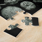 Schitterend zwart-wit cystoïde fossielen afbeeldin legpuzzel (Zijkant)