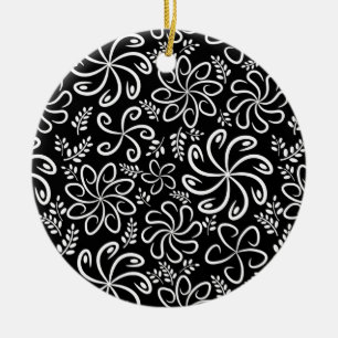 Schitterend zwart-wit Ornament