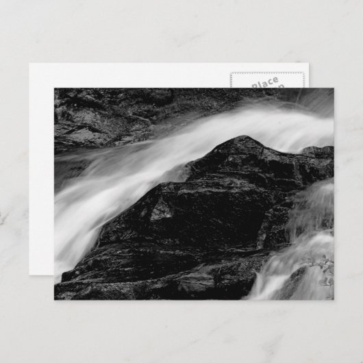 Schitterend zwart-wit watervallandschap Foto Briefkaart (Voorkant / Achterkant)