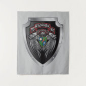 Schitterende 2e Bat 75e Ranger Regimental Scroll Wandkleed (Voorkant)