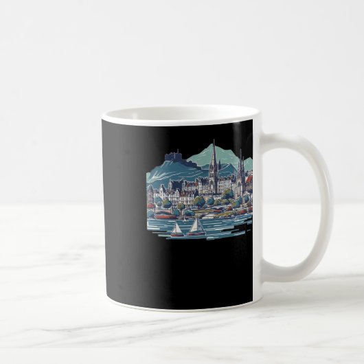 Schitterende 3D-schets van het eiland Skye Koffiemok (Rechts)