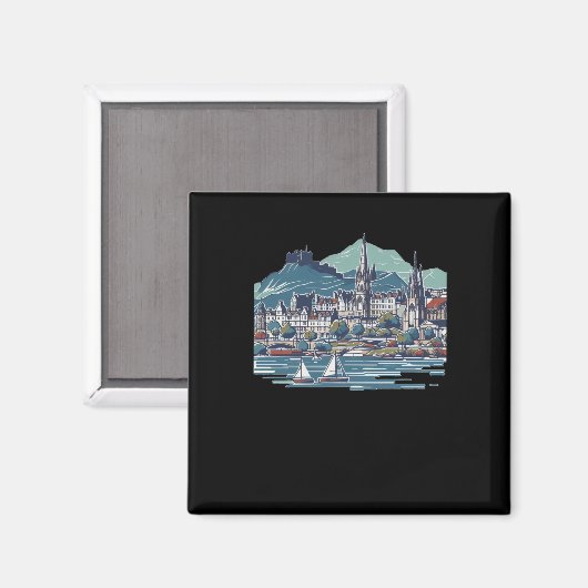 Schitterende 3D-schets van het eiland Skye Magneet (Voorkant / Achterkant)