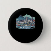 Schitterende 3D-schets van het eiland Skye Ronde Button 5,7 Cm (Voorkant)