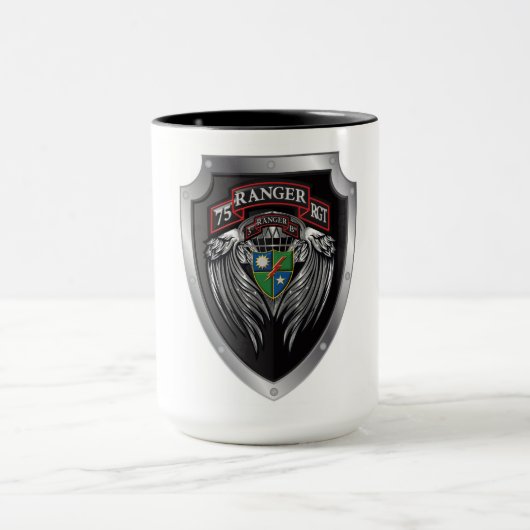 Schitterende 3de BBT 75e Ranger Regimental Scroll Mok (Midden)