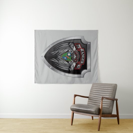 Schitterende 3de BBT 75e Ranger Regimental Scroll Wandkleed (In Situ (horizontaal))