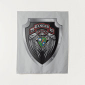 Schitterende 3de BBT 75e Ranger Regimental Scroll Wandkleed (Voorkant)