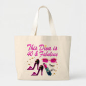 SCHITTERENDE 40E DIVA GROTE TOTE BAG (Voorkant)