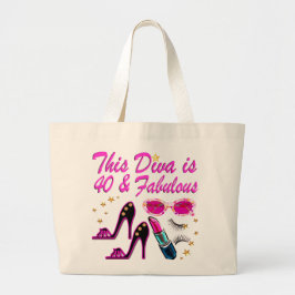 SCHITTERENDE 40E DIVA GROTE TOTE BAG
