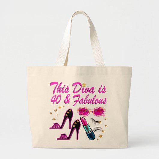SCHITTERENDE 40E DIVA GROTE TOTE BAG (Voorkant)