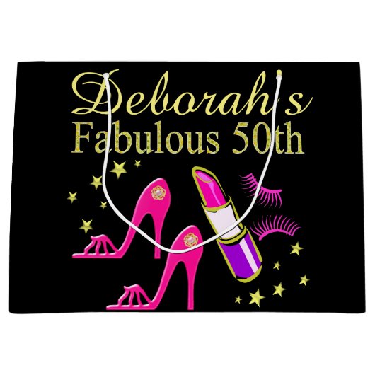 SCHITTERENDE 50E VERJAARDAG CADEAUZAK GROOT CADEAUZAKJE (Voorkant)