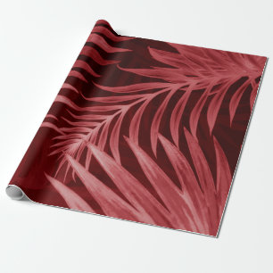 Schitterende abstracte kleurenroze en rode bloemen cadeaupapier