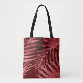 Schitterende abstracte kleurenroze en rode bloemen tote bag
