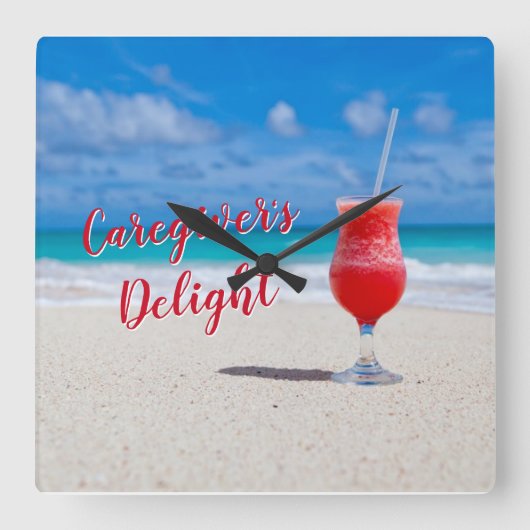 Schitterende acrylwandklok van de zorgverlener vierkante klok (Voorkant)