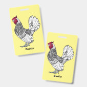 Schitterende afbeelding van cartoon badge (Voor- en achterkant)