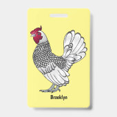Schitterende afbeelding van cartoon badge (Achterkant)