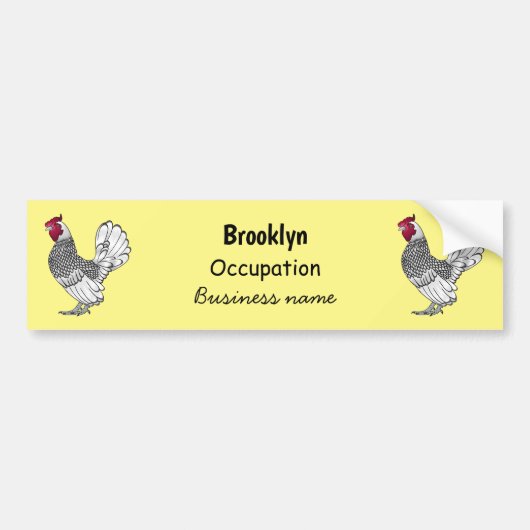 Schitterende afbeelding van cartoon bumpersticker (Voorkant)