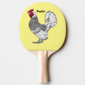 Schitterende afbeelding van cartoon tafeltennisbatje (Achterkant)