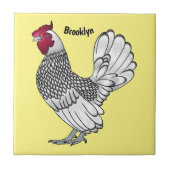 Schitterende afbeelding van cartoon tegeltje (Voorkant)