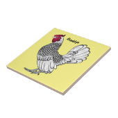 Schitterende afbeelding van cartoon tegeltje (Zijkant)