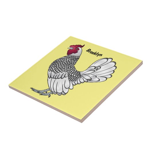 Schitterende afbeelding van cartoon tegeltje (Zijkant)