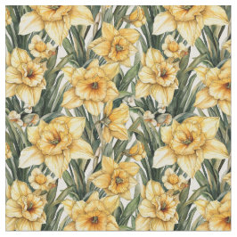 Schitterende affodil Geel naadloos patroonweefsel Stof