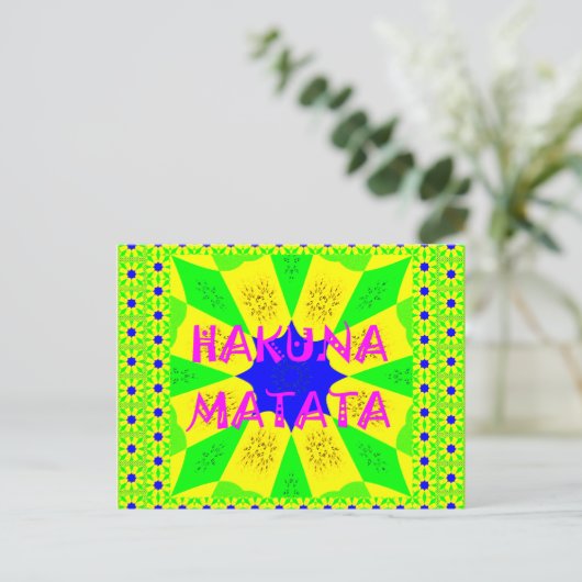 Schitterende Afrikaanse eminine Design Colors Briefkaart (Staand voorkant)