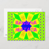 Schitterende Afrikaanse eminine Design Colors Briefkaart (Voorkant / Achterkant)