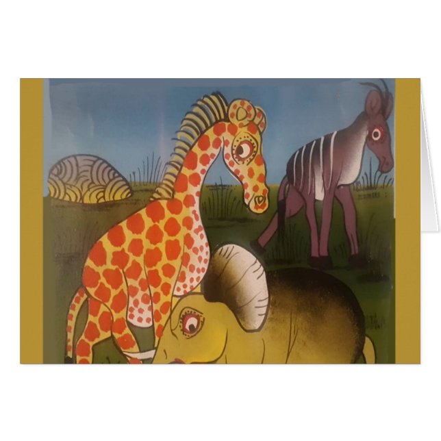 Schitterende Afrikaanse kleur van wilde dierenbesc (Voorkant Horizontaal)