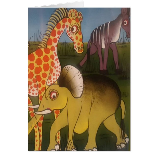 Schitterende Afrikaanse kleur van wilde dierenbesc (Voorkant)